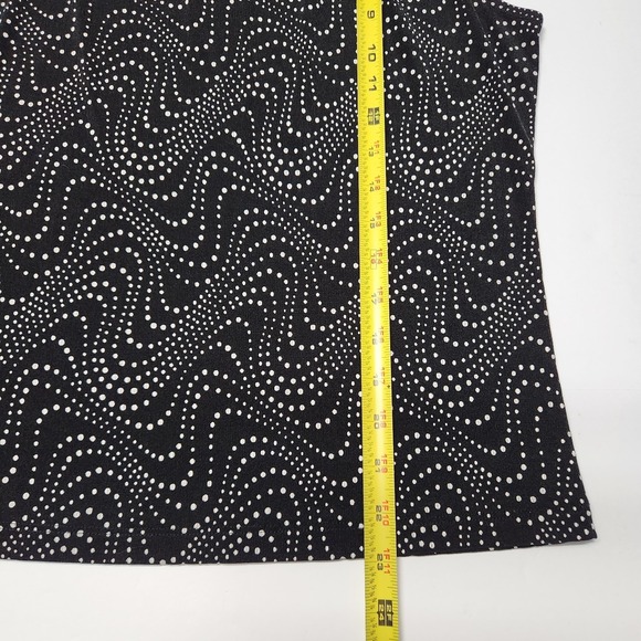 Vintage 90s Stephen & Casey Black White Abstract Dot Sleeveless Top M USA - Picture 6 of 6